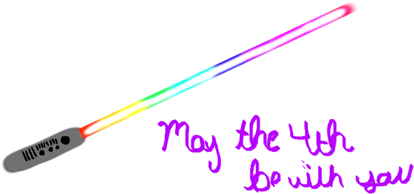 My Own Lightsaber By Oreo - Openclipart (1006x472), Png Download