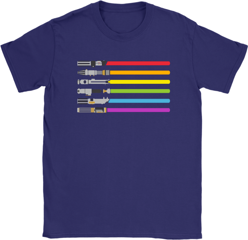 Lgbt Lightsaber Of All Colors Star Wars Shirts - Shirt (1024x1024), Png Download