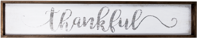 6" X 36" Thankful Wall Décor - Calligraphy (650x650), Png Download