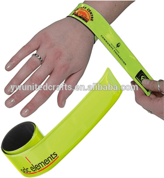 Hotselling Custom Reflex Slap Bracelet Reflective Pvc - Reflective Snap Bands (350x350), Png Download