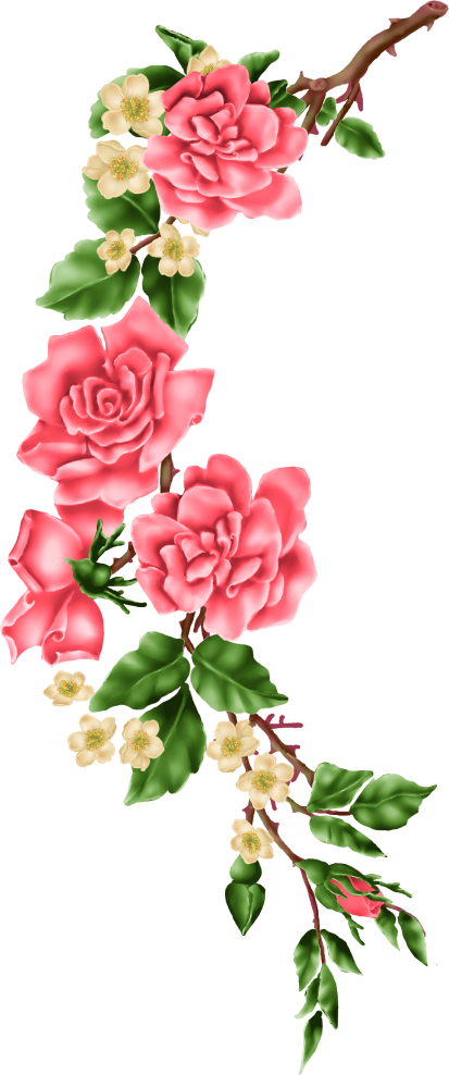 Image Du Blog Zezete2 - Shabby Chic Flower Png (413x988), Png Download
