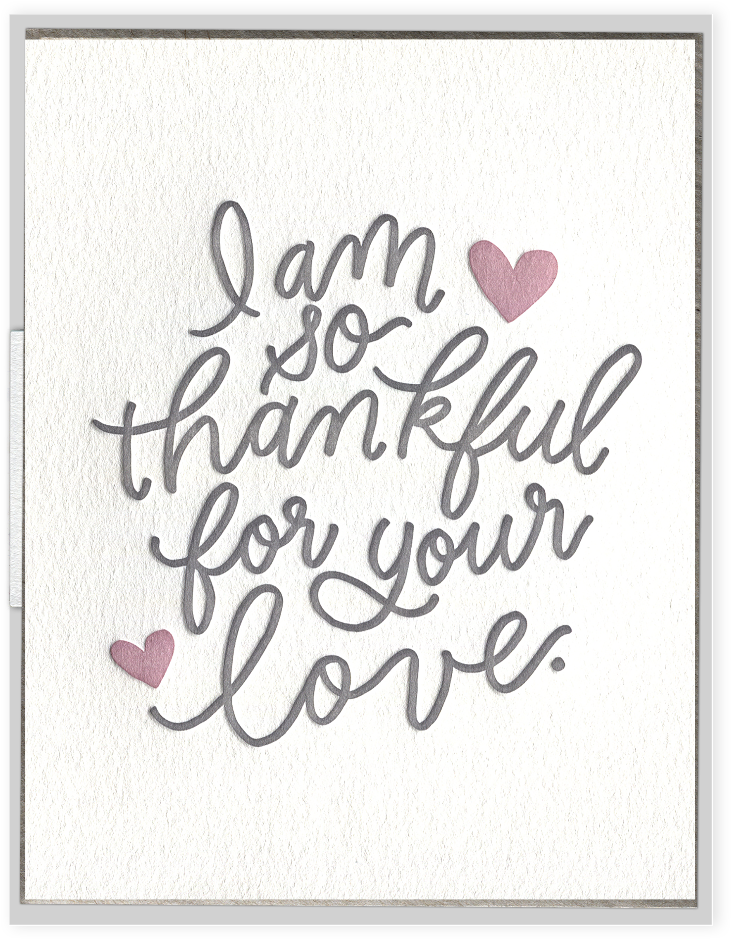 So Thankful For Your Love Letterpress Greeting Card - Greeting Card (2048x2048), Png Download
