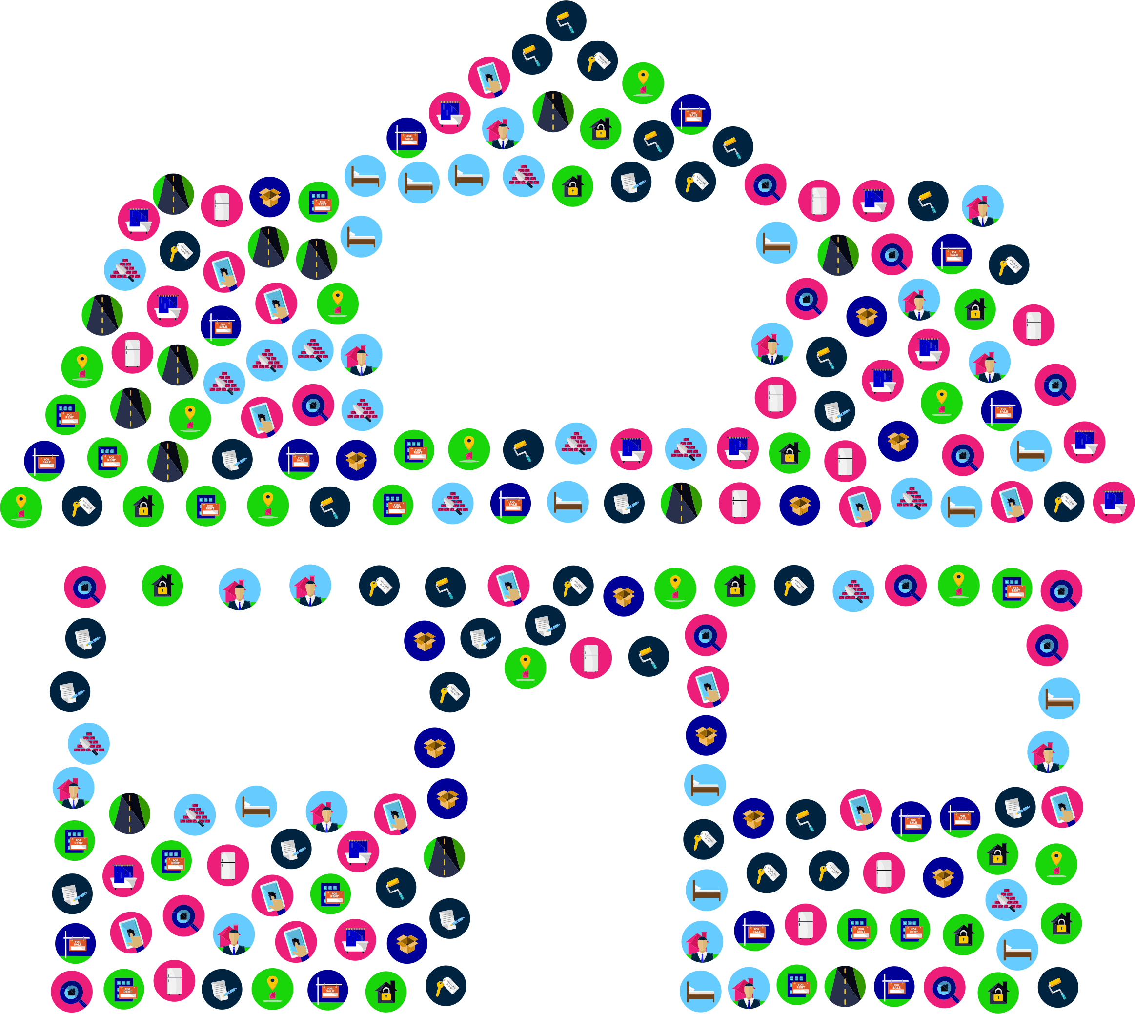 This Free Icons Png Design Of House Real Estate Icons (2326x2078), Png Download