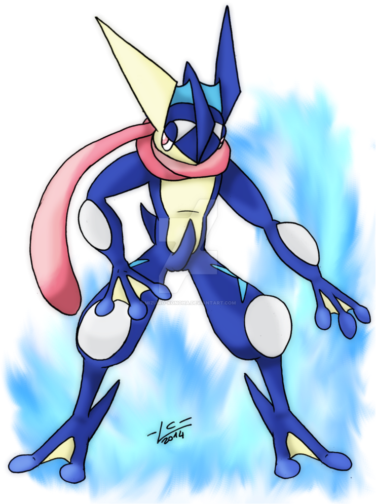 By Mizuiro-konoha - Pokemon Greninja Standing Up (762x1048), Png Download