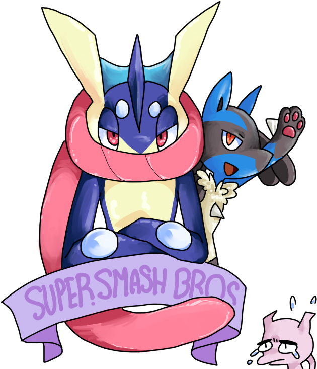 0 0 Super Smash Bros - Lucario And Greninja (660x769), Png Download