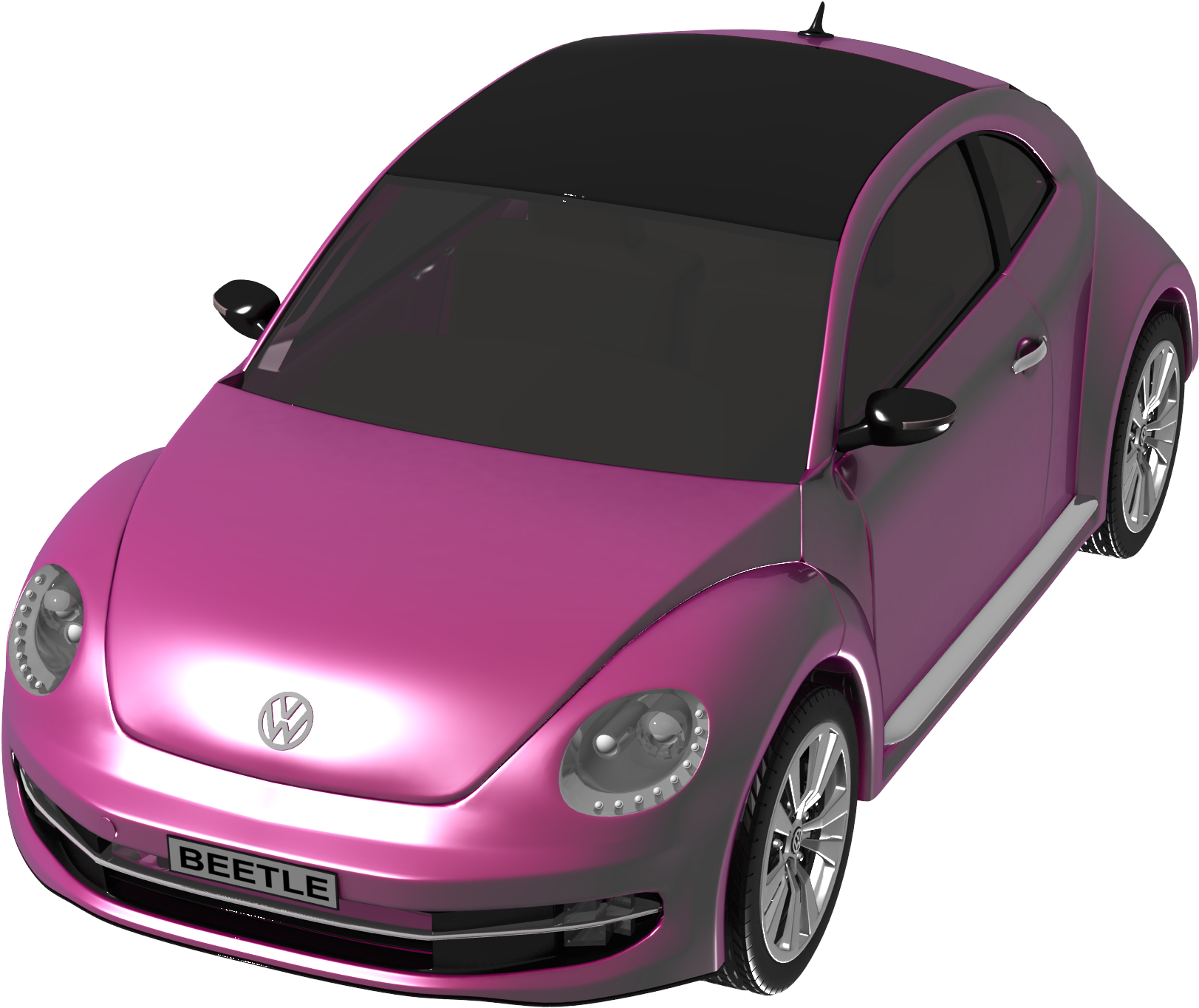 Vw Volkswagen Beetle Perspective View Clipart Png - Car Perspective View Png (1699x1392), Png Download