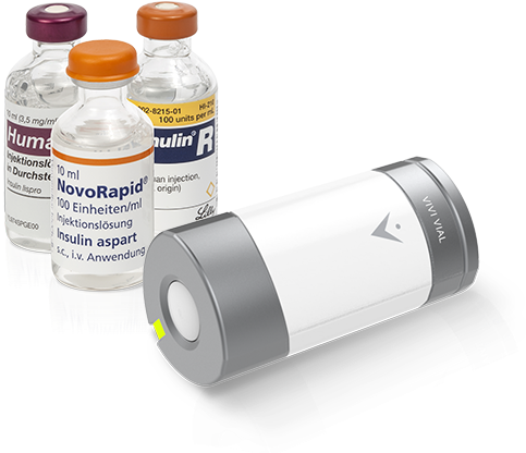Vivi Vial Physical Dimensions - Insulin Insulator (570x420), Png Download