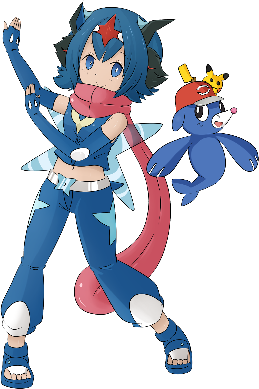Lana-greninja - Greninja (1220x1600), Png Download