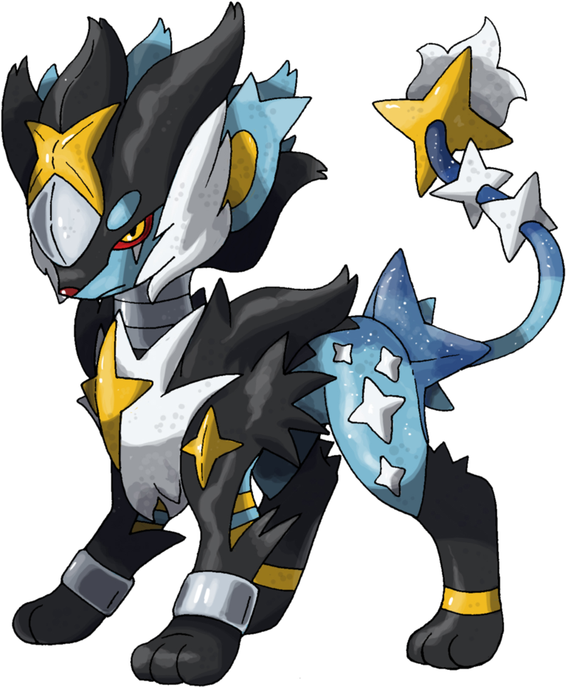 Mega Luxray By Pyroaura98-d7hebc6 - Luxray Mega (817x977), Png Download