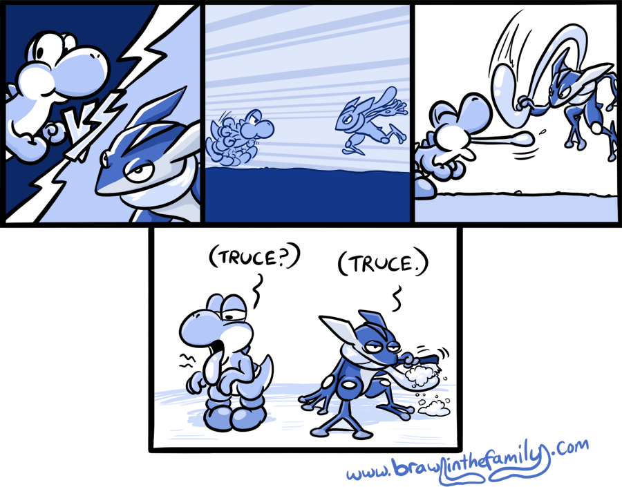 Greninja Has It Rough - Greninja Smash Bros Comic (900x705), Png Download