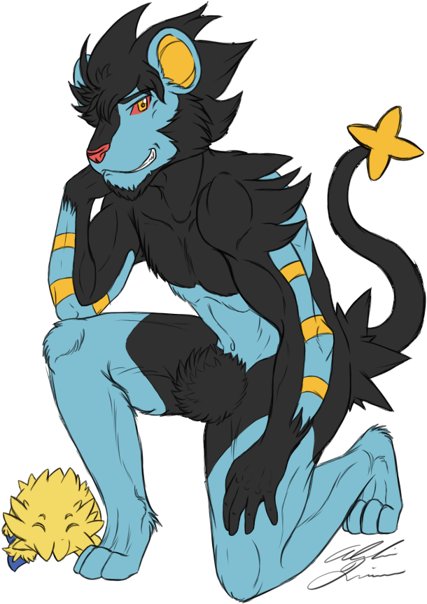 Kyle The Luxray - Luxray Anthro (760x951), Png Download
