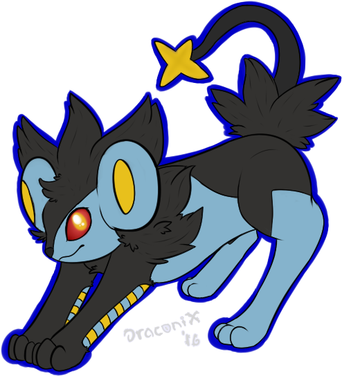 Luxray Sticker - Cartoon (864x576), Png Download