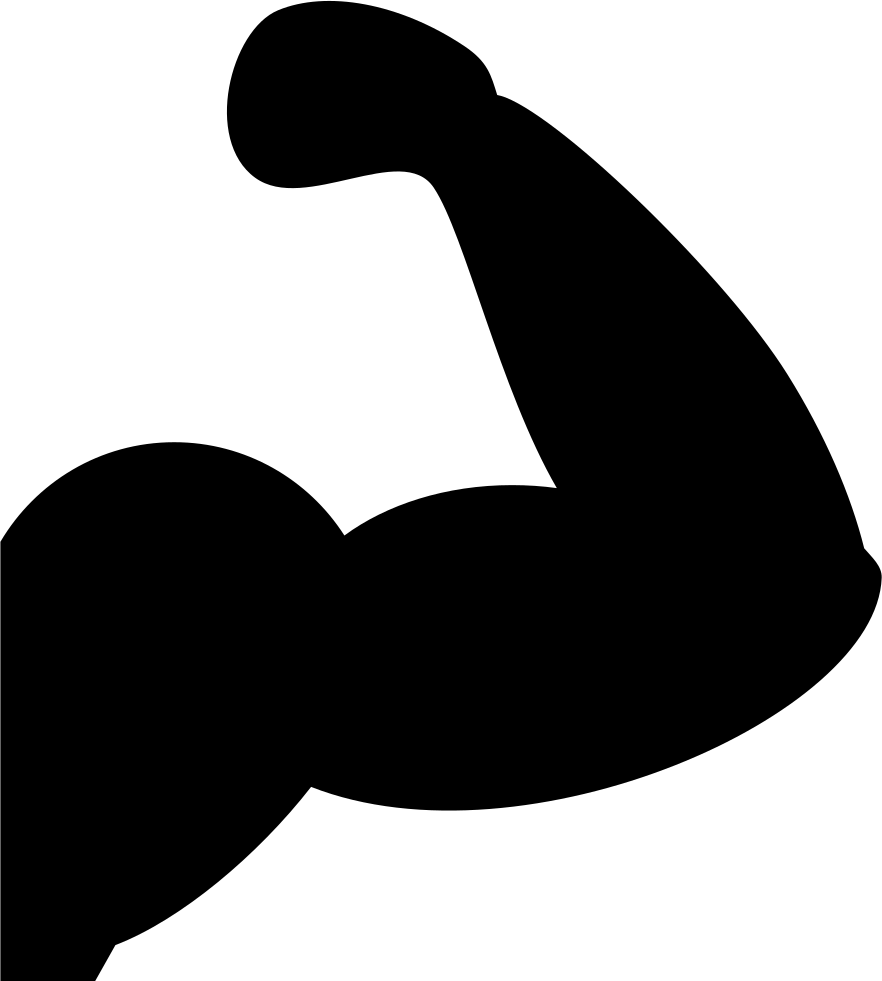 Muscles Silhouette At Getdrawings - Muscles Silhouette (882x981), Png Download