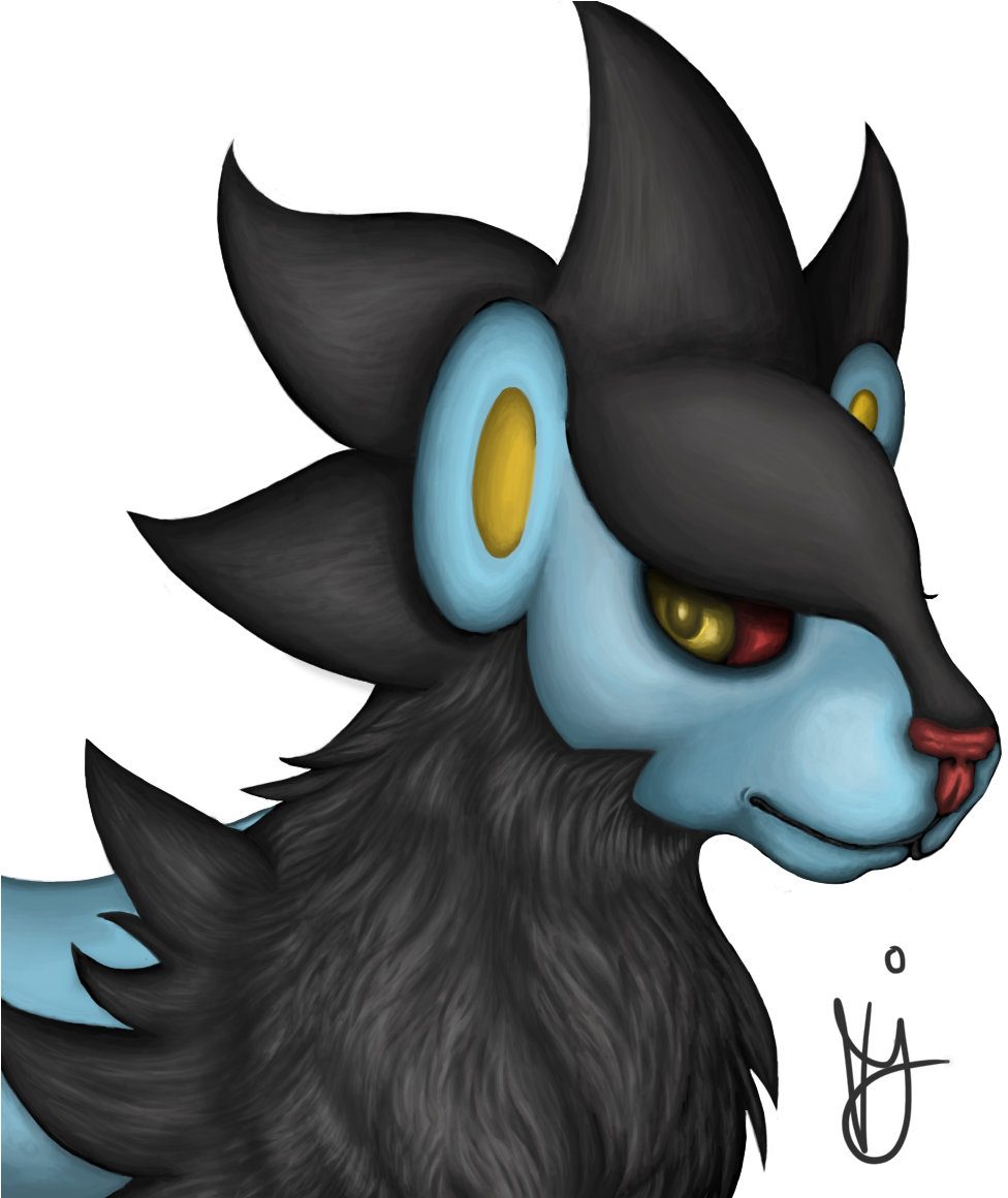 Luxray - Cartoon (1049x1159), Png Download