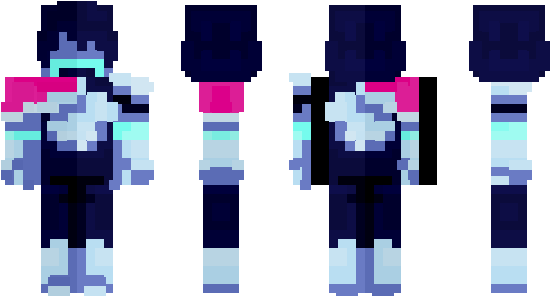 Minecraft Skin Luxray - Minecraft (600x348), Png Download
