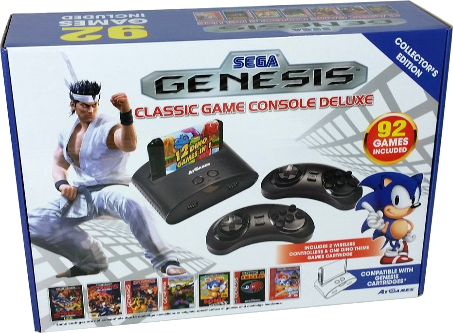The Genesis Console The Game Was Bundled With - Sega Genesis Classic Deluxe (931x684), Png Download