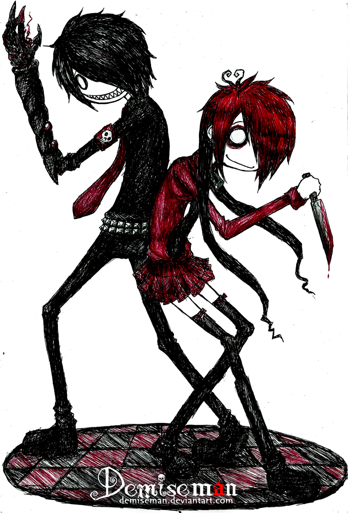 Png Black And White Collection Of Free Goth Drawing - Demiseman Deviantart (753x1039), Png Download