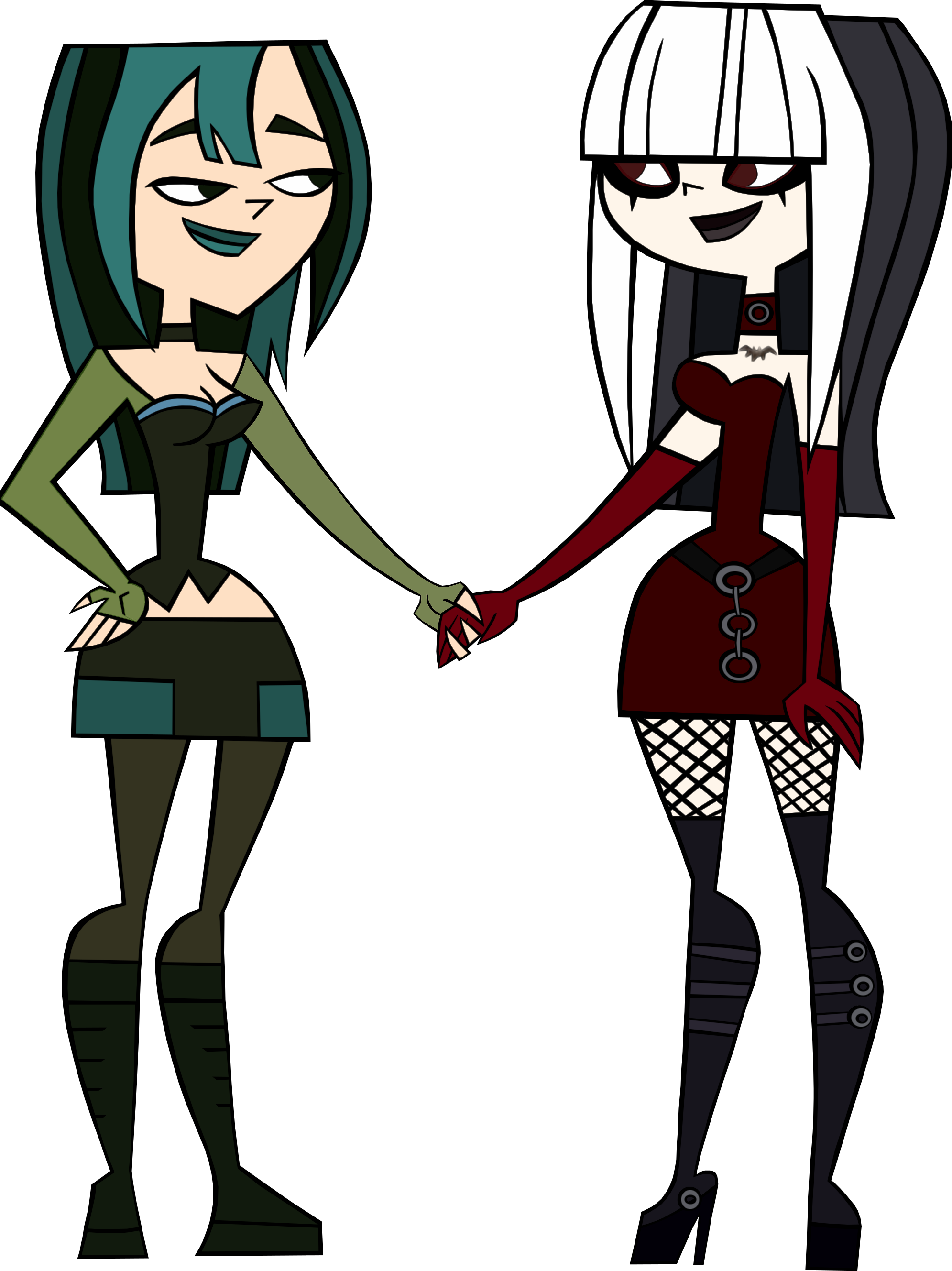 Goths Friendship Png Version By Original58-d9144jn - Total Drama Island Goth Girl (1991x2658), Png Download