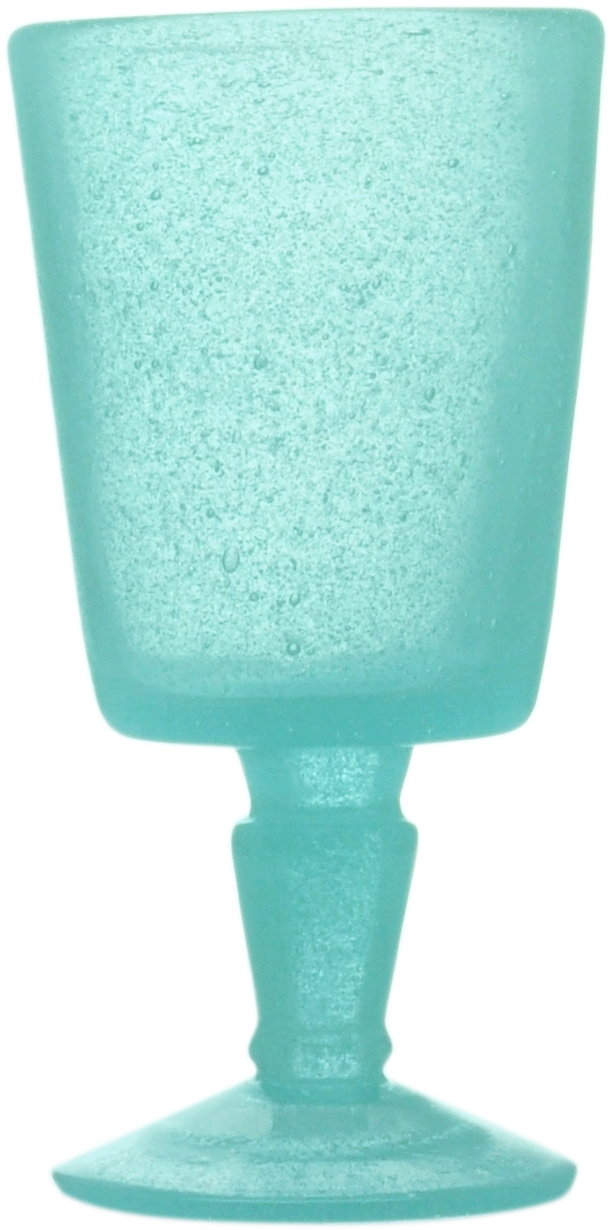 Goblet Turquoise - Glass (836x1452), Png Download