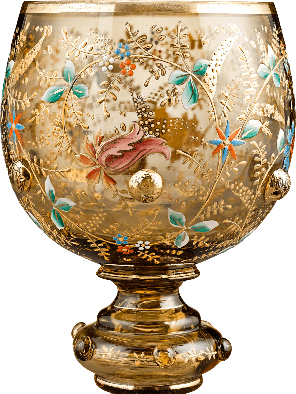 Moser Amber Glass Goblet - Glass (1400x1750), Png Download