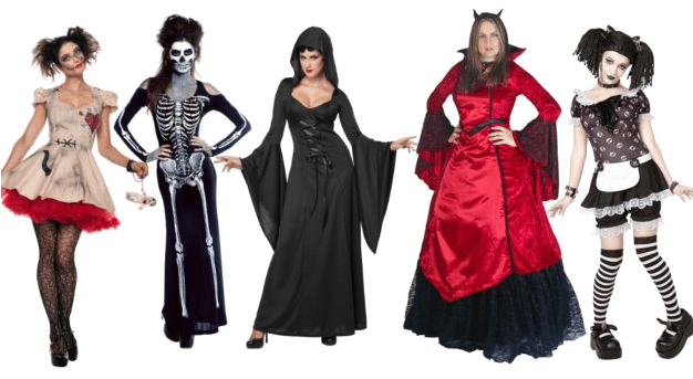 Halloween Costume Png Transparent Image - Adult Women Gothic Rag Doll Halloween Costume (625x375), Png Download