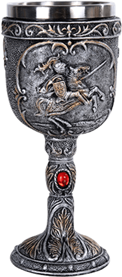 Battling Medieval Knight Goblet - Pacific Trading Charging Knight Goblet (555x555), Png Download