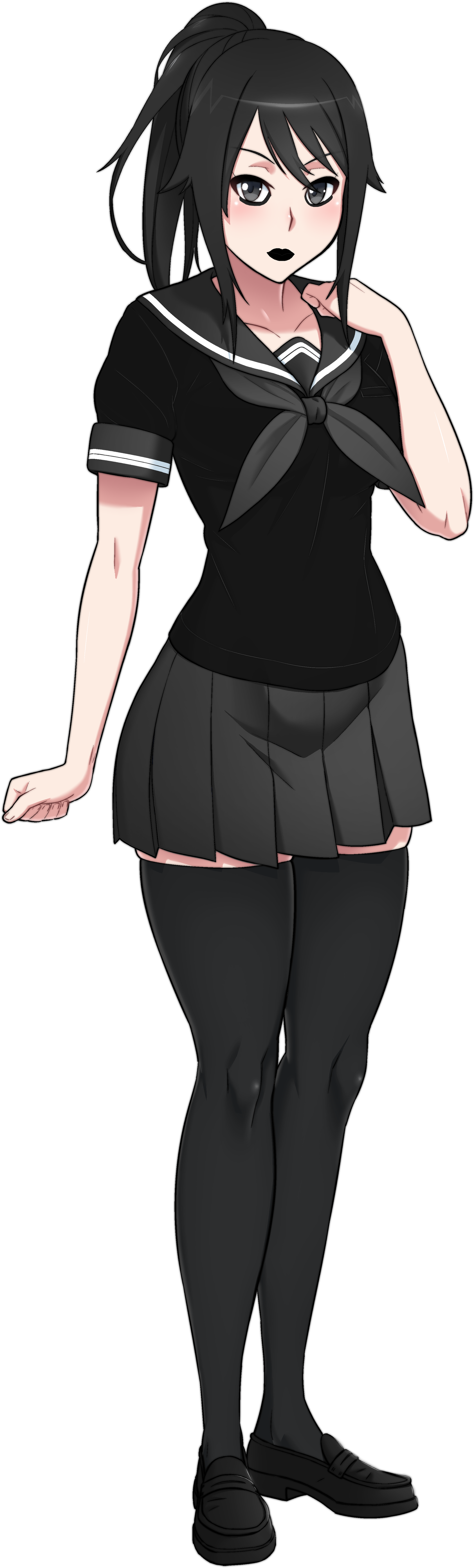 159rsz Gothic Yandere-chan - Yandere Simulator Yandere Chan (1928x5566), Png Download
