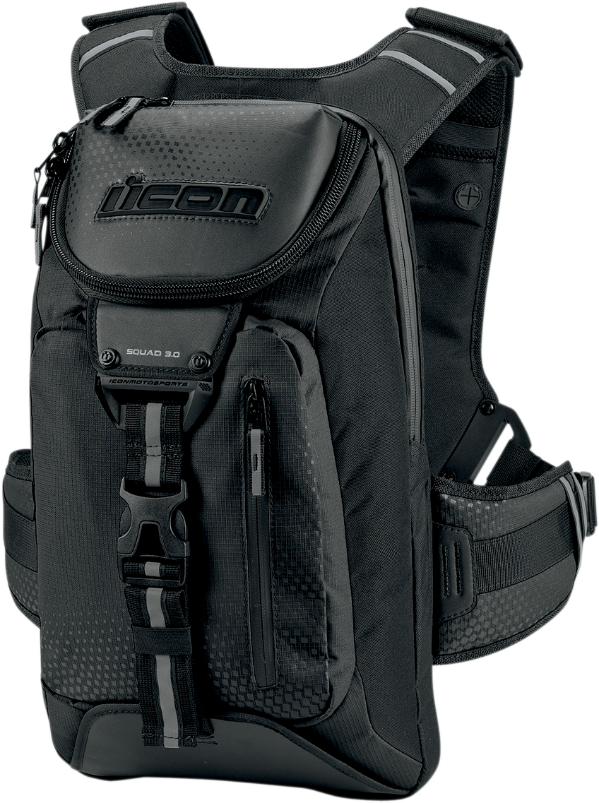 Squad 3 Backpack - Icon Squad 3 Back Pack - Black (848x1137), Png Download