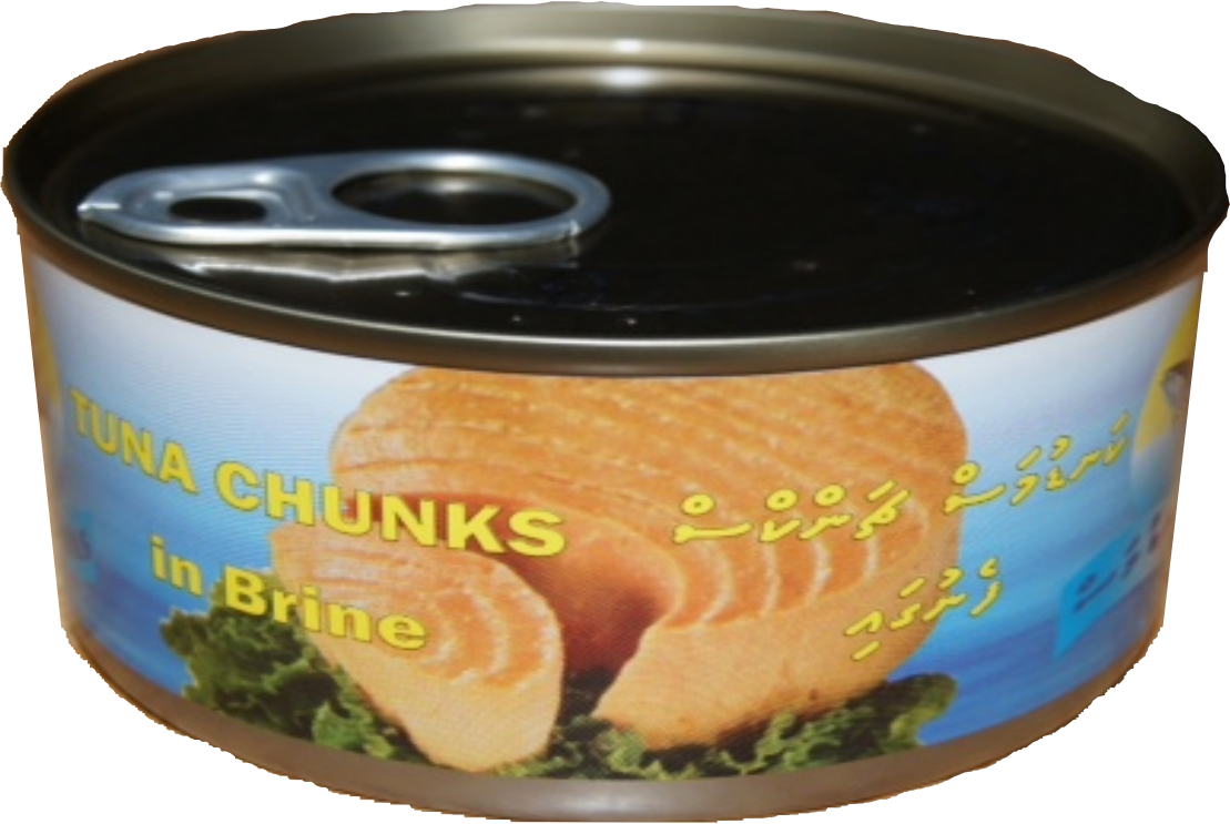 Canned Skipjack Tuna In Brine-meeru Kan'dumas - Convenience Food (1109x743), Png Download
