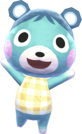 Animal Crossing New Leaf Bluebear (341x556), Png Download