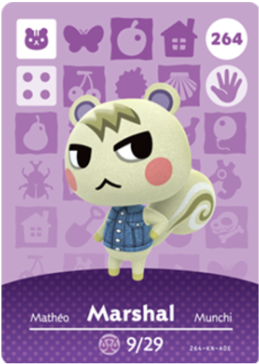 Series - Animal Crossing Amiibo Card Marshal (466x500), Png Download