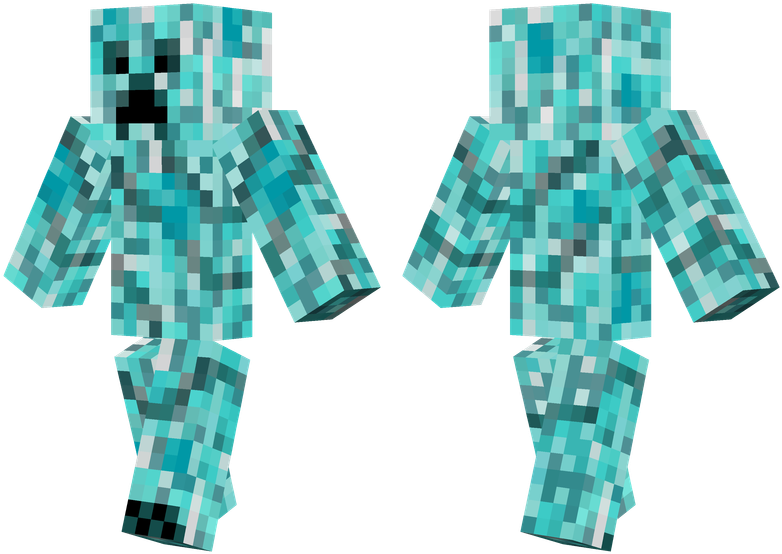 Diamond Creeper - Minecraft Skin Tmnt Raph (804x576), Png Download