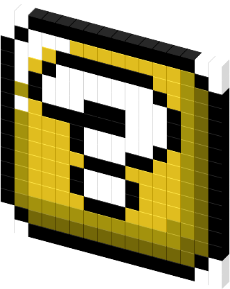 View Favicon On T-shirt - Box Pixel Art Minecraft (340x431), Png Download