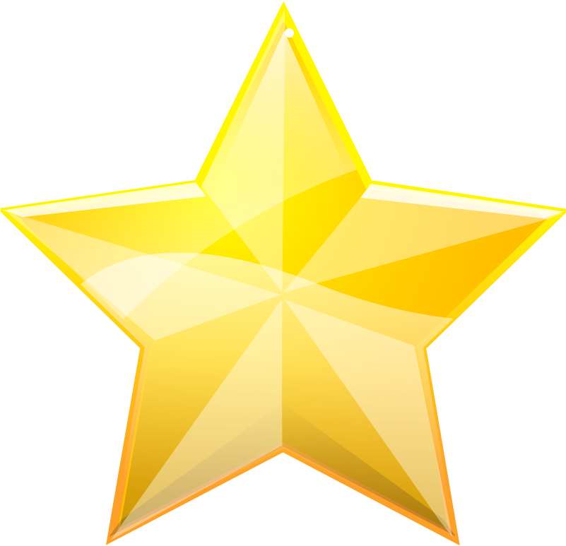 5 Star Rating System Clip Art Download - Star With Black Background (800x800), Png Download