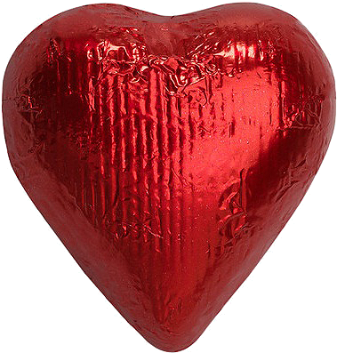 Red Foiled Solid Milk Chocolate Hearts Bulk Bags For - Just Candy Red Solid Milk Chocolate Foiled Hearts (500x500), Png Download