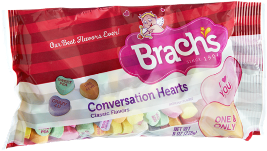 Brach's Conversation Hearts Classic Flavors Candy - (600x600), Png Download