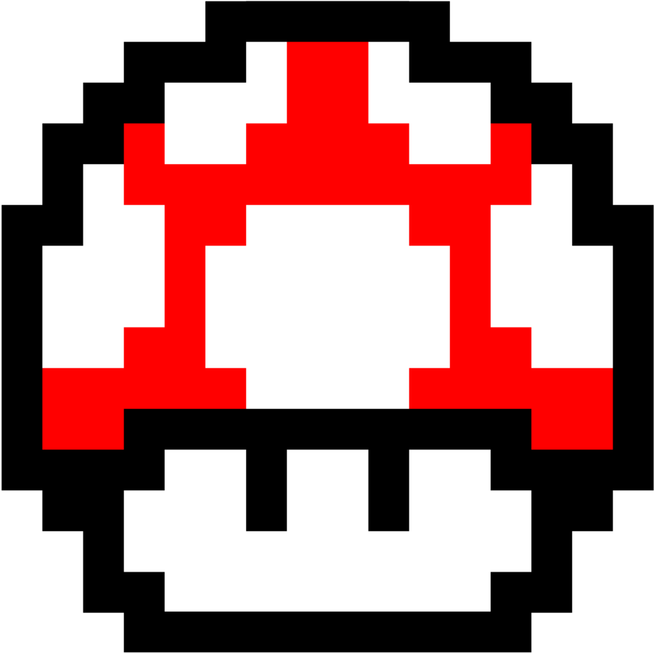 Super Mario Red Mushroom Pixel By Komankk-d72gwo0 - Mario Mushroom Pixel (894x894), Png Download