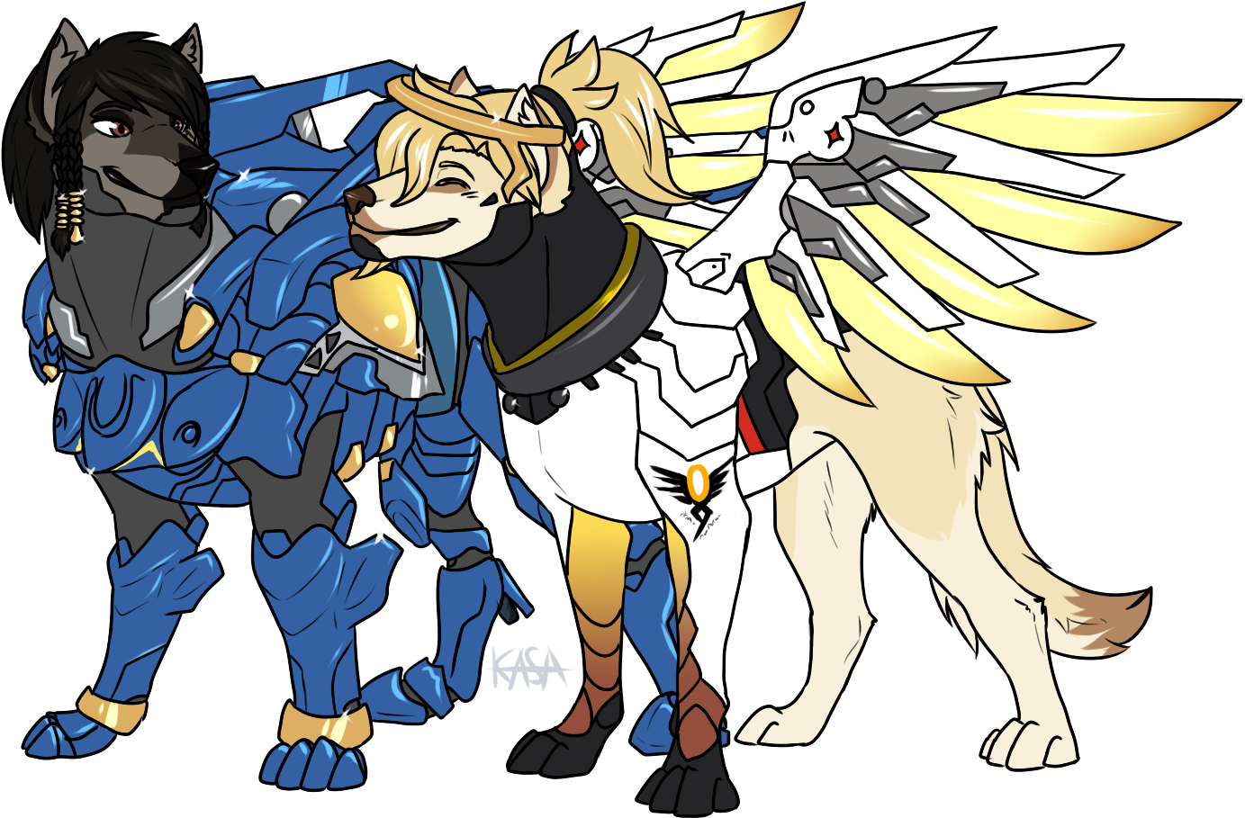 Pharah And Mercy - Mercy Overwatch As A Dog (1600x1000), Png Download