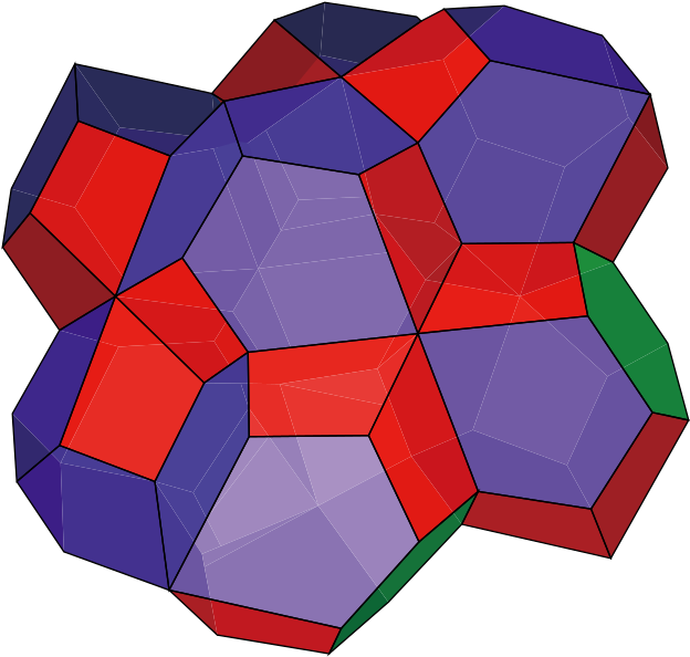 File Space Filling Triskaidecahedral Svg Wikimedia - Wikimedia Commons (637x600), Png Download