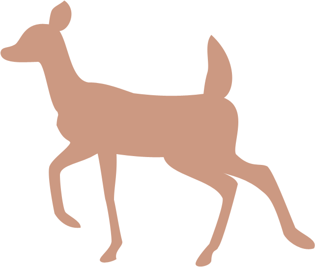 Doe And Fawn Silhouette At Getdrawings - Deer (782x584), Png Download