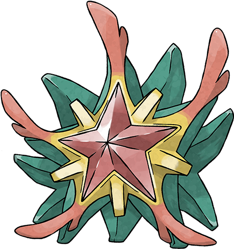 Staryu > Starmie > Staruss Evolves From Starmie While - Pokemon Starmie Mega Evolution (500x500), Png Download