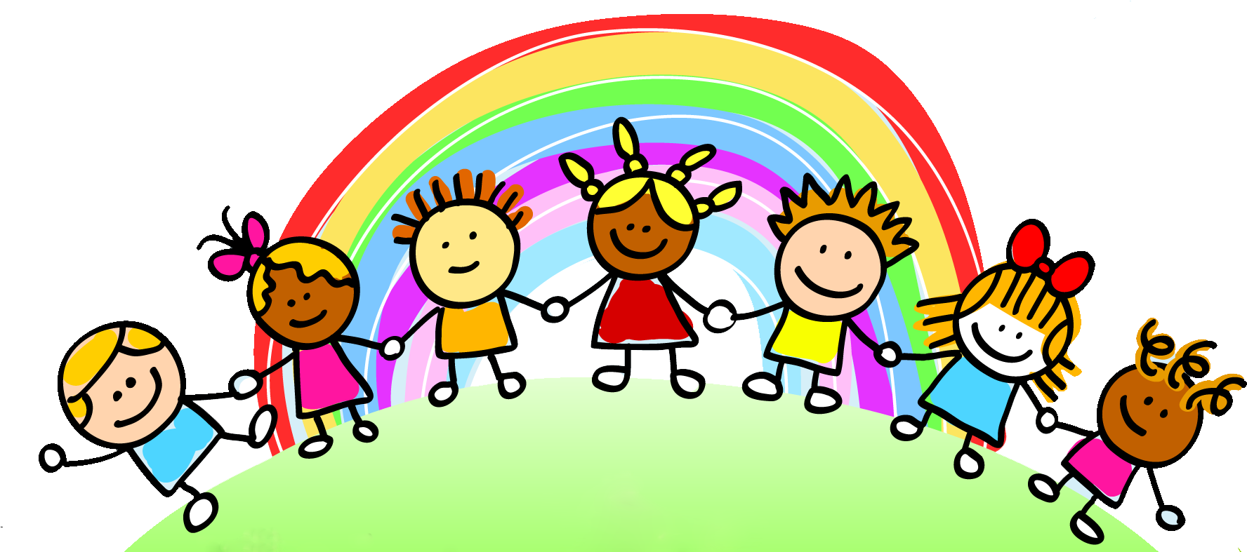See Clipart Kid's - Kids Rainbow Clipart (1816x837), Png Download