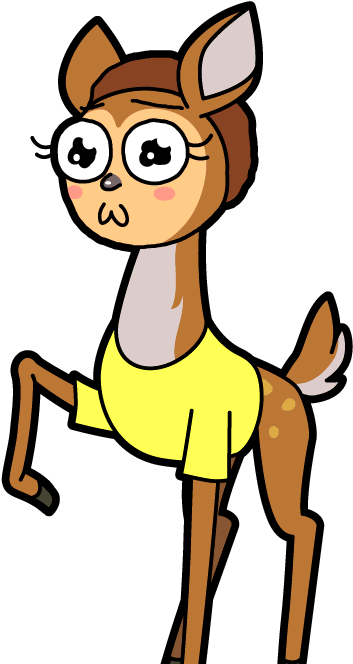 Pm-158 - Pocket Mortys Fawn Morty (379x667), Png Download