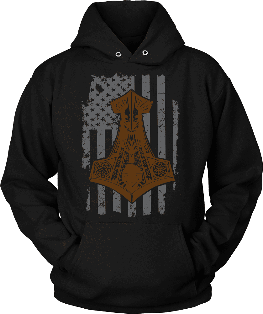 American Viking Shirts & Hoodies Vikingsbrand - Pit Bull Hoodie. Perfect Gift For Your Dad, Mom, Boyfriend, (1000x1000), Png Download