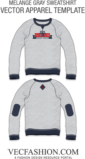 Melange Gray Sweatshirt Template - Jeans Template Men (600x600), Png Download