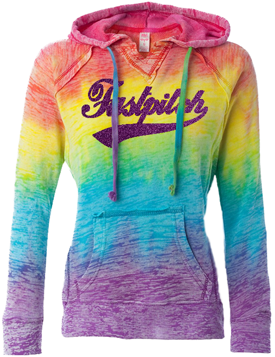 Fastpitch Rainbow Hoodie - Rainbow Hoodie (936x720), Png Download