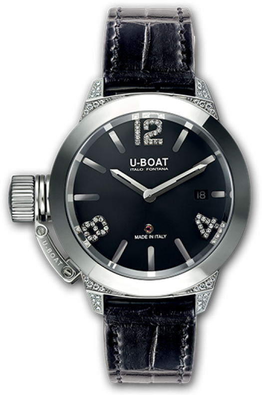 Classico Ss White Diamond - U-boat - Classico 40 White Diamonds (800x800), Png Download