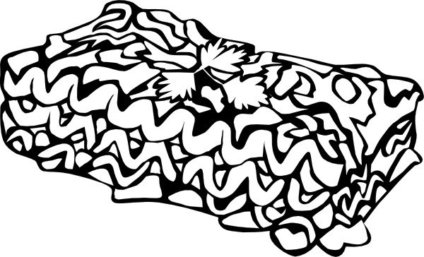Free Vector Lasagna Clip Art - Lasagna Black And White (600x364), Png Download