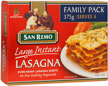 San Remo Instant Lasagna (500x500), Png Download
