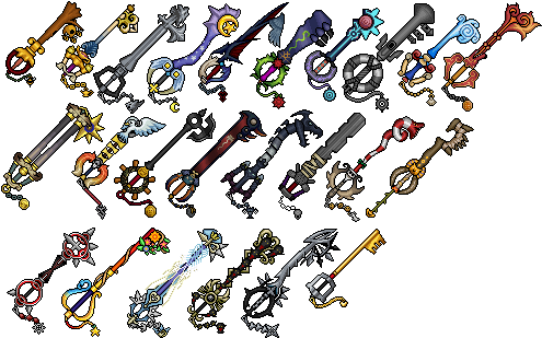 Kh2 Keyblades (500x316), Png Download